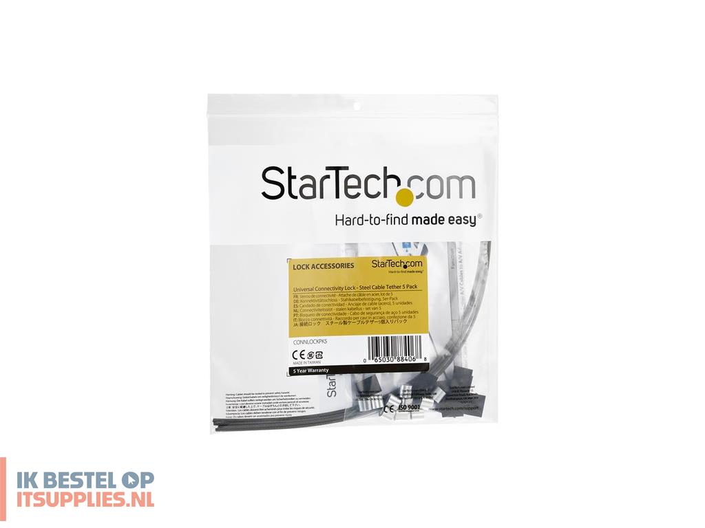 0951931-startechcom_connlockpk5_kabelbeheersysteem_vloer_kabeltethering_zilver_5_stuks