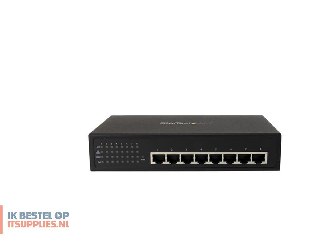 3259364-startechcom_ies81000poe_netwerk-switch_unmanaged_gigabit_ethernet_101001000_power_over_ethernet_poe_zwart